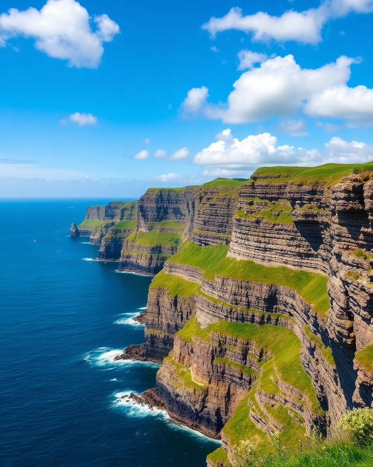 Cliffs of Moher, na Irlanda, à beira do oceano